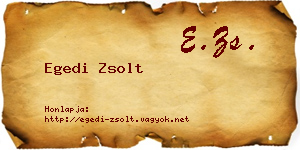 Egedi Zsolt névjegykártya